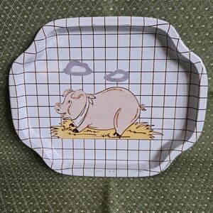 Cute Pig Design Tray Vintage